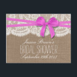 Rustic roze Vrijgezellenfeest Kaarten ontvang<br><div class="desc">Rustic roze Vrijgezellenfeest Recipe Kaarten.</div>