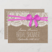 Rustic roze Vrijgezellenfeest Kaarten ontvang (Voorkant / Achterkant)