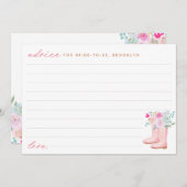 Rustic Roze Vrijgezellenfeest van de Bots & van de Advieskaart (Voorkant / Achterkant)