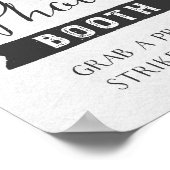 Rustic Roze Waterverf Bloemen Foto Booth Bord Poster (Hoek)