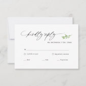 Rustic RSVP-kaart Rustic Greenery Rustic RSVP Kaartje (Voorkant)