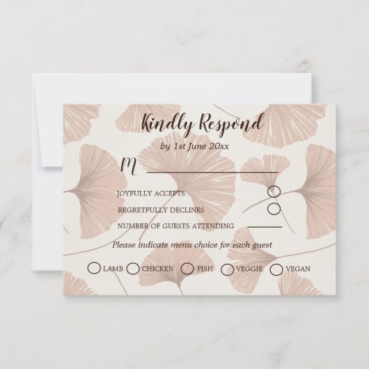 Rustic RSVP Terracotta Botanical Wedding (Voorkant)