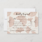 Rustic RSVP Terracotta Botanical Wedding Kaartje (Voorkant)