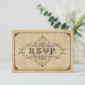 Rustic RSVP Wedding Ceremonie Aankondiging (Staand voorkant)