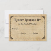 Rustic RSVP Wedding Ceremonie Aankondiging (Achterkant)