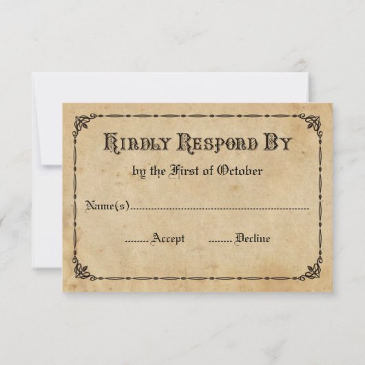 Rustic  RSVP Wedding Ceremonie Aankondiging (Achterkant)