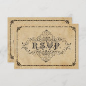 Rustic RSVP Wedding Ceremonie Aankondiging (Voorkant / Achterkant)