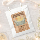 Rustic Rubber Ducky Bubbles Baby shower Bedankzakje (Geknipt)