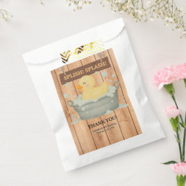 Rustic Rubber Ducky Bubbles Baby shower Bedankzakje