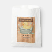 Rustic Rubber Ducky Bubbles Baby shower Bedankzakje (Voorkant)