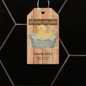 Rustic Rubber Ducky Bubbles Baby shower Cadeaulabel