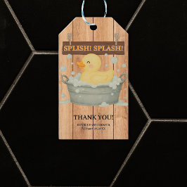 Rustic Rubber Ducky Bubbles Baby shower Cadeaulabel