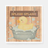 Rustic Rubber Ducky Bubbles Baby shower Servet (Voorkant)