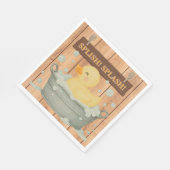 Rustic Rubber Ducky Bubbles Baby shower Servet (Hoek)