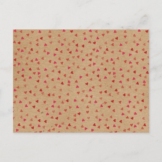 Rustic Ruby Red Love Hart Kalender Bewaar de datum Aankondigingskaart (Achterkant)