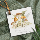 Rustic Rust Oranje paddenstoel Fern Foliage Weddin Bedankjes Labels