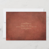 Rustic Rust Oranje Red Vineyard Wedding Shower Kaart (Achterkant)