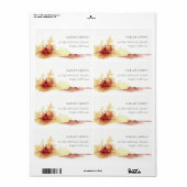 Rustic Rust Oranje Yellow Herfst Trees Adres Etiket (Full Sheet)