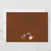 Rustic Rust Sinaasappel Floral Bridal Shower Kaart (Achterkant)