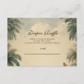 Rustic Safari Friends Baby Shower Diapper Raffle Informatiekaartje (Voorkant)