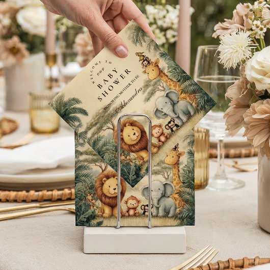 Rustic Safari Friends Baby Shower Servet