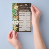 Rustic Safari Guess Juiste Prijs Baby shower Spel Flyer (Hand)