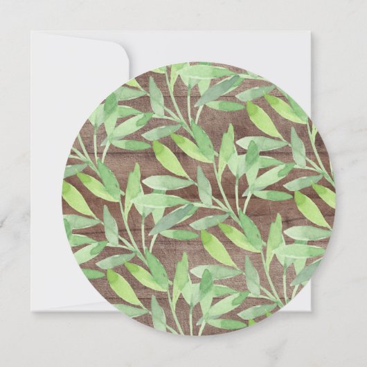 Rustic Safari Oerwoud Animals boys Baby shower Kaart (Achterkant)