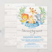 Rustic Safari Oerwoud Boy Baby shower per post Kaart (Voorkant / Achterkant)