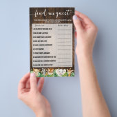 Rustic Safari Vind de Gast Baby Shower Spelkaart Flyer (Hand)