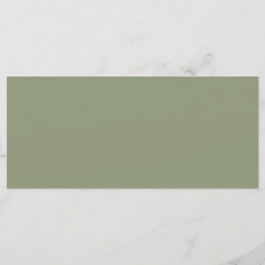 Rustic Sage bloemstuk 4x9 platte bruiloftsmenu Menu (Achterkant)