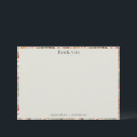 Rustic Sage Botanical Couples Shower Custom Names Bedankkaart<br><div class="desc">This personalized thank you card features a lush wildflower botanical border in muted sage, taupe, blush, and dusty rose framing a clean cream center with "thank you" in elegant typography and the couple's names below. The floral style brings a warm, cottagecore feel perfect for following up after a wedding, couples...</div>