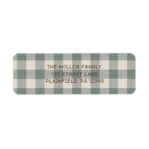 Rustic Sage Buffalo Play Return-adres Etiket