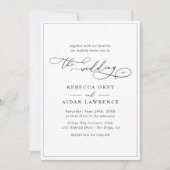 Rustic Sage Elegant Calligraphy Script Wedding Kaart (Voorkant)