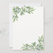 Rustic Sage Eucalyptus Greenery Vrijgezellenfeest Kaart (Achterkant)