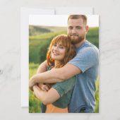 Rustic Sage Green Botanical Arch Photo Wedding Kaart (Achterkant)