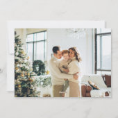 Rustic Sage Green Botanical Christmas Photo  Feestdagenkaart (Achterkant)