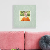 Rustic Sage Green Botanical Floral Custom Photo Canvas Afdruk (Insitu (Woonkamer))