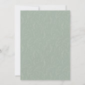 Rustic Sage Green Botanical Script Vrijgezellenfee Kaart (Achterkant)