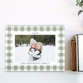 Rustic Sage Green Buffalo Check 2025 Foto Kalender