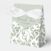 Rustic Sage Green Eucalyptus Wedding Bedankdoosjes (Voorkant Zijde)