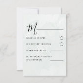 Rustic Sage Green Eucalyptus Wedding RSVP (Achterkant)