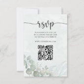 Rustic Sage Green Eucalyptus Wedding RSVP  Kaartje (Voorkant)