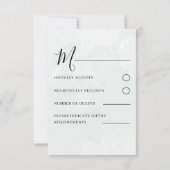 Rustic Sage Green Eucalyptus Wedding RSVP Kaartje (Achterkant)