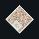 Rustic Sage Green Floral Boho Vrijgezellenfeest Aa Servet<br><div class="desc">Rustic Sage Green Floral Boho Vrijgezellenfeest Custom Napkins</div>