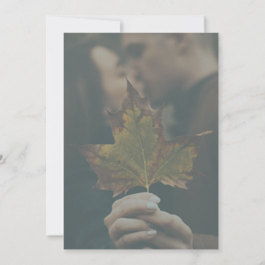 Rustic Sage Green Ginkgo leaf Wedding Kaart (Achterkant)