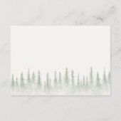 Rustic Sage Green Mountain bruiloft Details Informatiekaartje (Achterkant)
