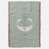 Rustic Sage Green Persoonlijke naam Monogramed Deken (Voorkant Verticaal)