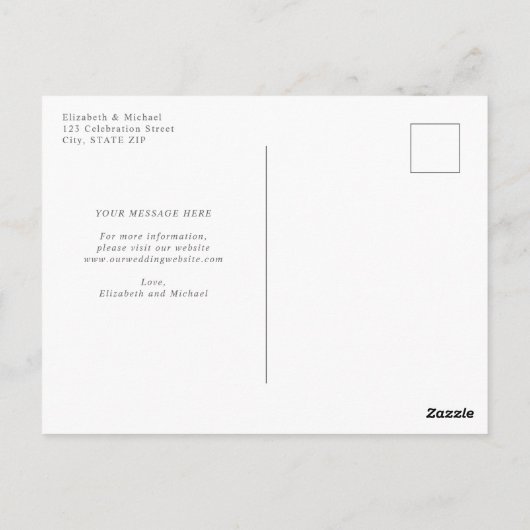 Rustic Sage Green & Pink Floral Arch Delay Datum Briefkaart (Achterkant)
