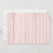 Rustic Sage Green Pink Floral Wood Birthday Foto Kaart (Achterkant)