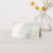 Rustic Sage Green & Roze Floral Arch Plaatskaartje (Achterkant)